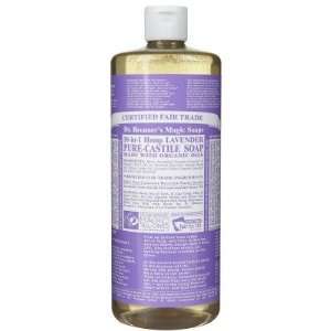  Dr Bronners  Liquid Hemp Soap, Lavender, 32oz Beauty