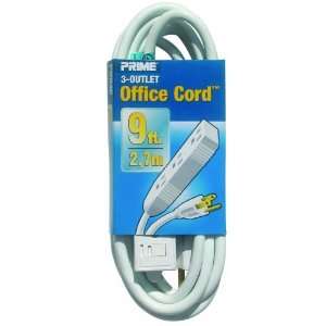  Prime Wire & Cable EC890609 9 Foot 16/3 SJT 3 Outlet Indoor 