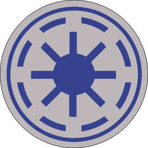 Button Pin Badge Star Wars Republic Symbol  