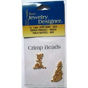  1.3mm Gold Crimp Beads, 1 Gram/Pkg Arts, Crafts & Sewing