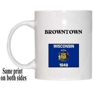  US State Flag   BROWNTOWN, Wisconsin (WI) Mug Everything 