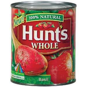 HUNTS TOMATOES WHOLE WITH BASIL 28 OZ CAN  Grocery 
