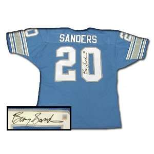 Barry Sanders Autographed Uniform   (Blue