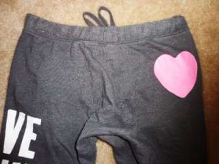   Love Pink Side Leg Logo Gray BOYFRIEND Lounge Sweat Pants S  
