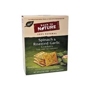  Back To Nature Spinach & Roasted Garlic Crackers (6x6.5 OZ 