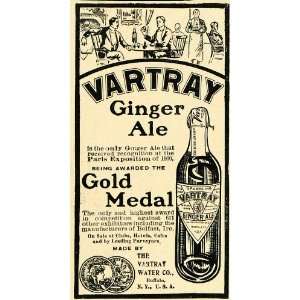 1901 Ad Harvard Lampoon Vartray Water Ginger Ale Buffalo New York Gold 