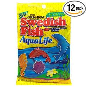 Swedish Fish AquaLife Soft and Chewy Candy, 7.2 Ounce Bags (Pack of 12 