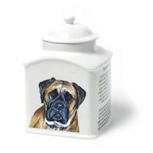Bull Mastiff Dog Van Vliet Porcelain Memorial Urn