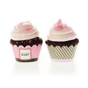  Classic Chic Baby Pink Partyware   Cupcake Wraps