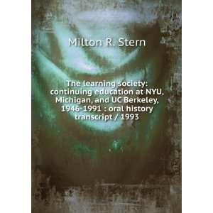   , 1946 1991  oral history transcript / 1993 Milton R. Stern Books