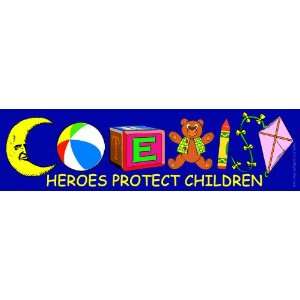  Coexist Heroes Protect Children Magnetic Bumper Sticker 