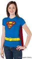 New Licensed DC Comics Superman Supergirl Costume With Cape Junior 