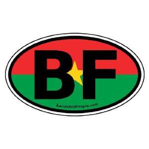  Burkina Faso BF Flag West Africa State Car Bumper Sticker 