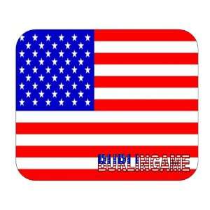  US Flag   Burlingame, California (CA) Mouse Pad 