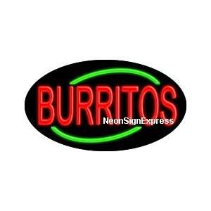  Burritos Flashing Neon Sign 