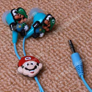 Super Mario Bros Headphones Earphone Earbuds Headset 3.5mm In Ear  