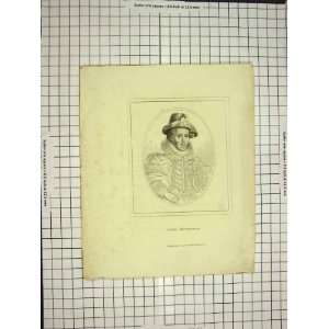 1814 Antique Portrait Lord Mountjoy
