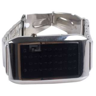 NEW Cool Fashionable Binary LED Digital Stainless Wrist Watch S  