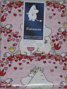 Moomin Pillowcase Duvet Cover Bed set 150 x 210 / 55 x 65 cm Love 