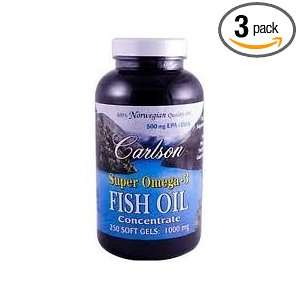 Super Omega 3 Fish Oils 1000mg 100 Softgels 3PACK Health 