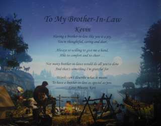 TO MY BROTHER IN LAW PERSONALIZED POEM BIRTHDAY OR CHRISTMAS GIFT 
