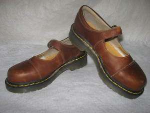 DR MARTENS MARY JANE BROWN SHOES GIRL YOUTH SIZE 4M  
