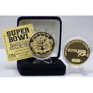  24kt Gold Super Bowl XII FLIP COIN By Highland Mint 