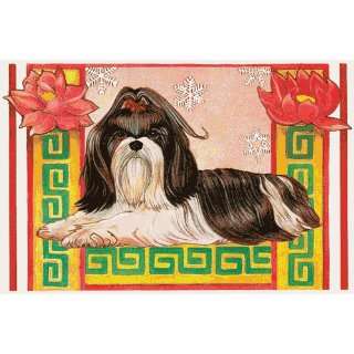   C920 Holiday Boxed Cards  Shih Tzu   Black and White