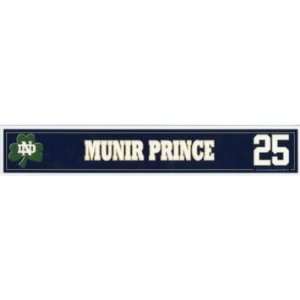  Munir Prince #25 Notre Dame Game Used Locker Room 
