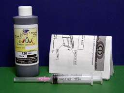   75us this kit contains sufficient ink to refill most lexmark black