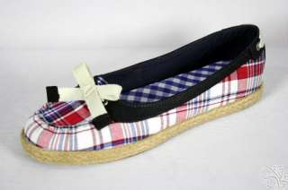 SPERRY Top Sider Martinique Red/Navy Madra Flats Shoes  