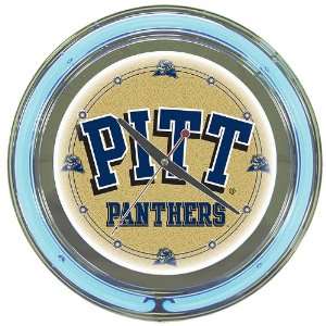  University of Pittsburgh Neon Clock   14 Inch   NCAA 