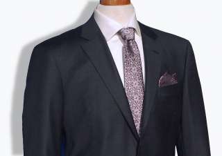 Stunning Enzo $1295 Solid Charcoal Gray 2BT 150s Wool Mens Dress Suit 