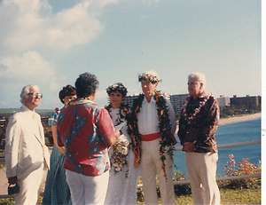 1985 Buddy Ebsen Hawaiian wedding to Dorothy Knott Hawaii personal 