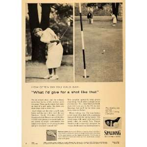  1958 Ad Spaulding Marilynn Smith Kro Flite Golf Clubs 