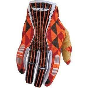  2012 FLY RACING YOUTH KINETIC GLOVES (X SMALL) (ORANGE 