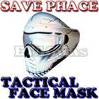 Save Phace Airsoft Paintball Tactical Full Face White S