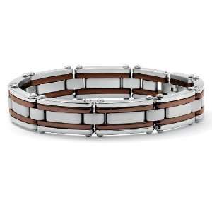   and Chocolate Finish Tailored Mens Bracelet Lux Jewelers Jewelry