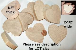 HEART flat wooden cutout 10pc lots  