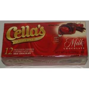 Cellas Milk Chocolate Covered Cherries, 6oz Box Health 