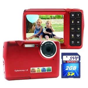   Smile Shutter Mode Red Digital Camera + Camcorder + Webcam (2GB