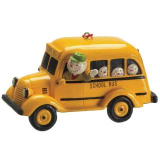 Snowman Driving a School Bus Christmas Ornament  