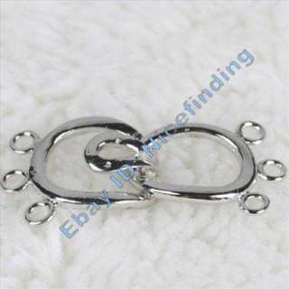 Strands White Gold Plated Toggle Jewelry Clasp  
