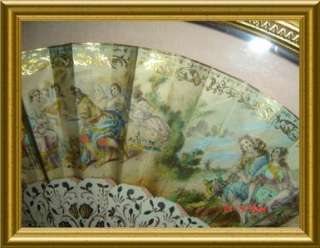 This GORGEOUS pair of framed fans are consignments from a very 