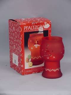 Xmas Heritage Silhouette Red Frosted Floating Candle MIB  