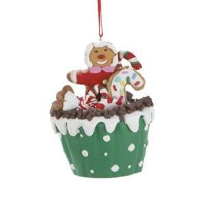   Kisses Green Candy Filled Cupcake Christmas Ornament