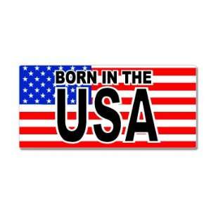   The USA With American Flag Stars and Stripes   Window Bumper Sticker