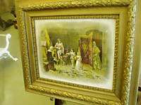 SWEET ANTIQUE MULTI LAYERED WOOD/GESSO FRAMED PRINT  