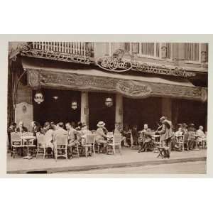  1928 Cafe Rambla Rambles Street Musician Barcelona NICE 