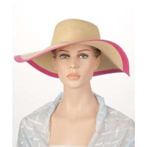  Pink Trim Straw Hat 